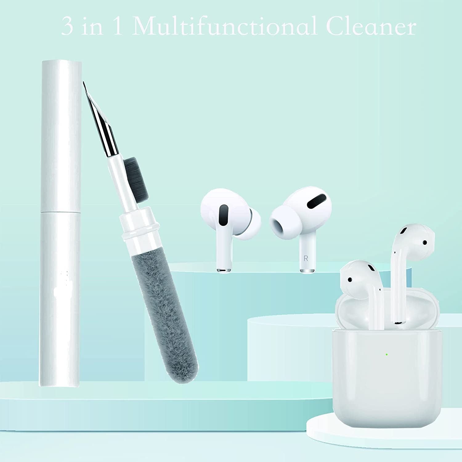 Cleaner Kit for AirPods - 3 in 1 Compact Multifunctional Headphones Case Cleaning Tools