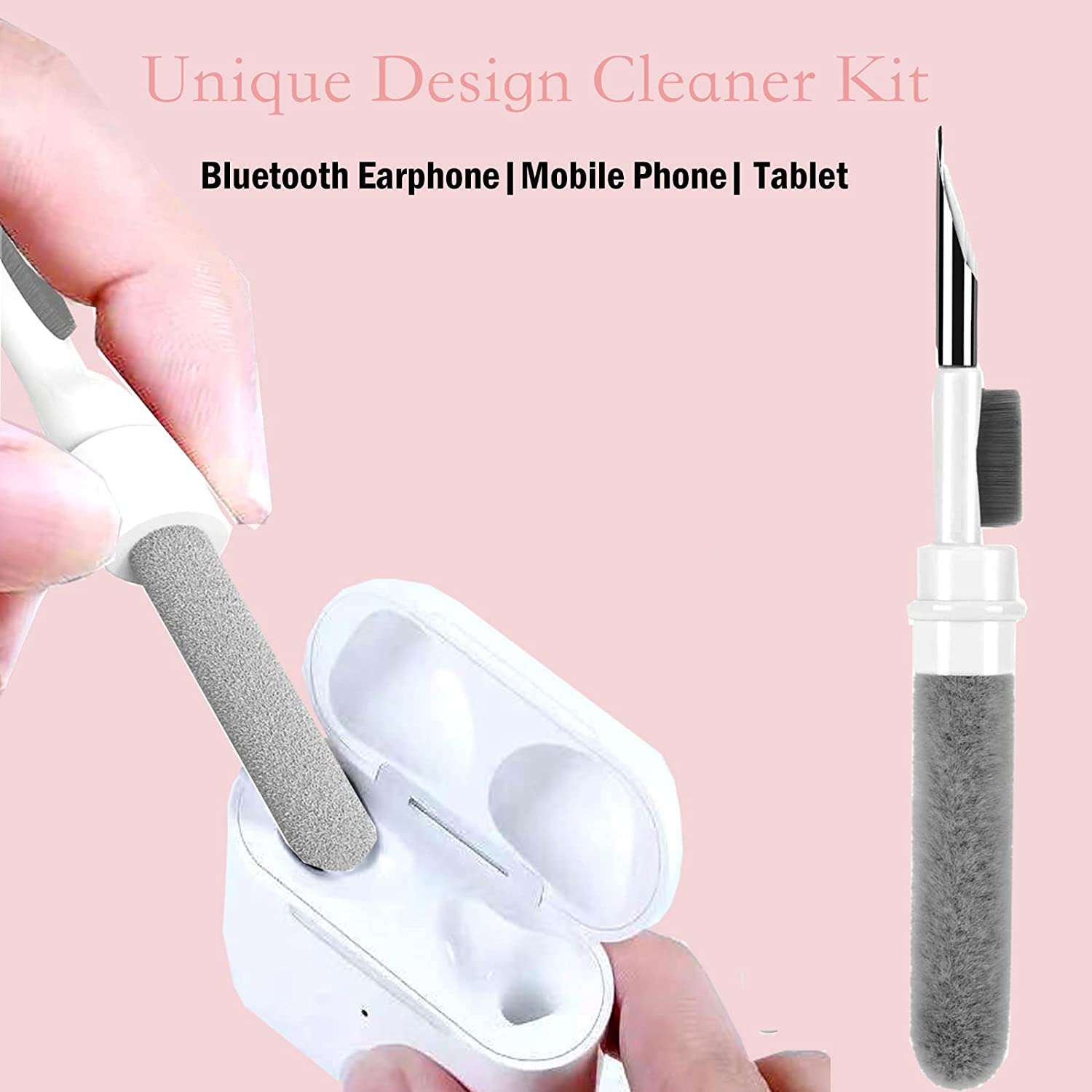 Cleaner Kit for AirPods - 3 in 1 Compact Multifunctional Headphones Case Cleaning Tools