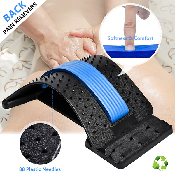 Back Stretcher for Pain Relief - Multi-Level Back Massage Stretcher Device