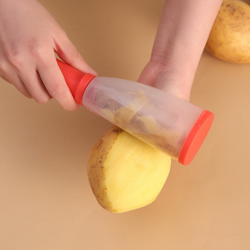 Multifunctional Storage Type Peeling Knife - Peeling Knife With Storage Tube