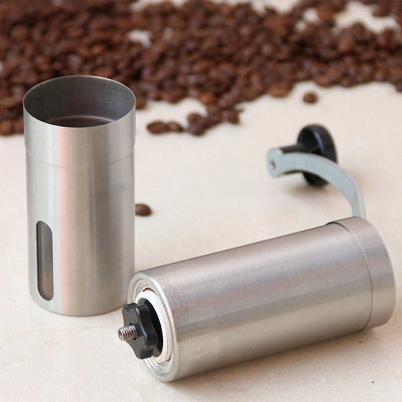 Silver Coffee Grinder - Mini Stainless Steel Handmade Coffee Bean Grinders