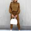 Autumn Fashion Solid Casual Tracksuit - Two Pieces