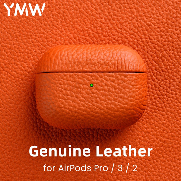 Genuine Leather For AirPods Pro Case - Bluetooth Earphone Case for Apple AirPods