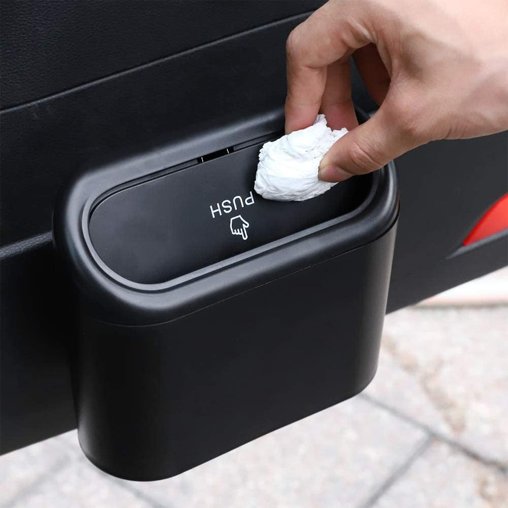 Hot Hanging Car Trash Can - Vehicle Garbage Dust Case Storage Box