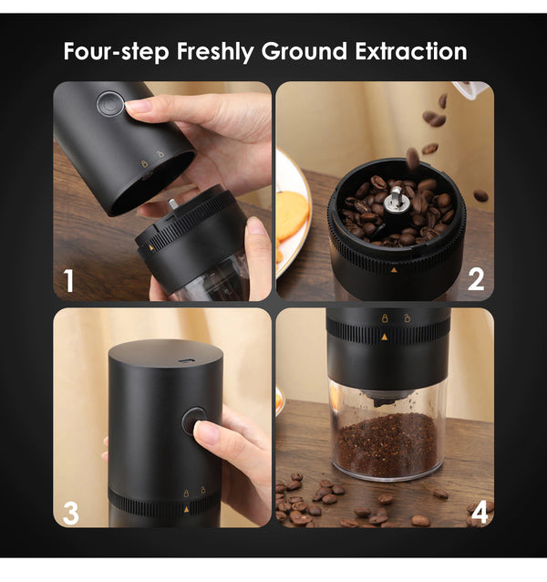 Electric Coffee Grinder - Automatic Beans Mill Portable Espresso Maker