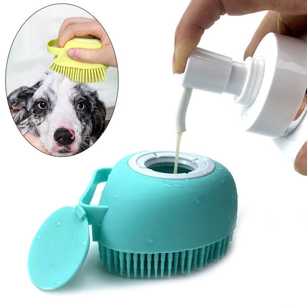Pet Bathroom Bath Massage Gloves Brush -  Silicone  Brush For Pet