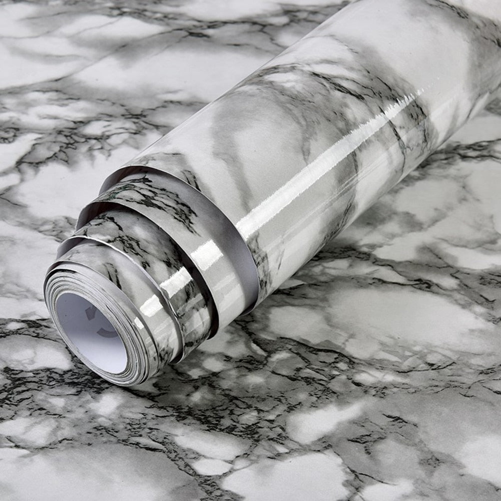 Black Marble Countertop Peel -  Waterproof Wallpaper - Self-Adhesive and Removable